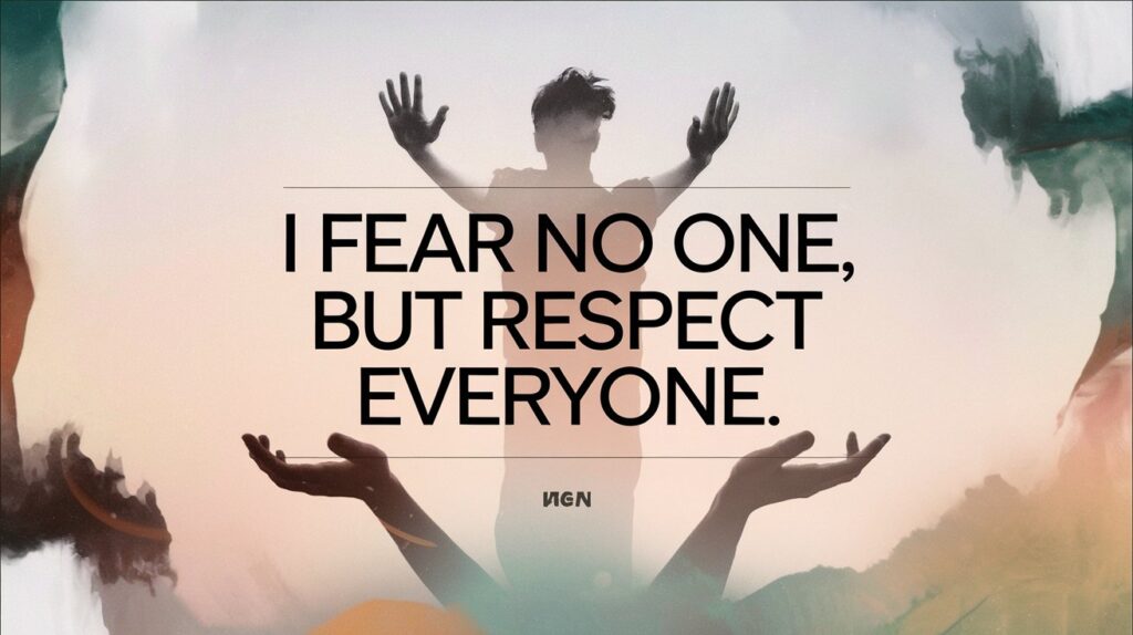 I Fear No One, But Respect Everyone. - Tymoff